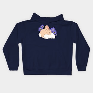 Bunny with Flowers Kids Hoodie